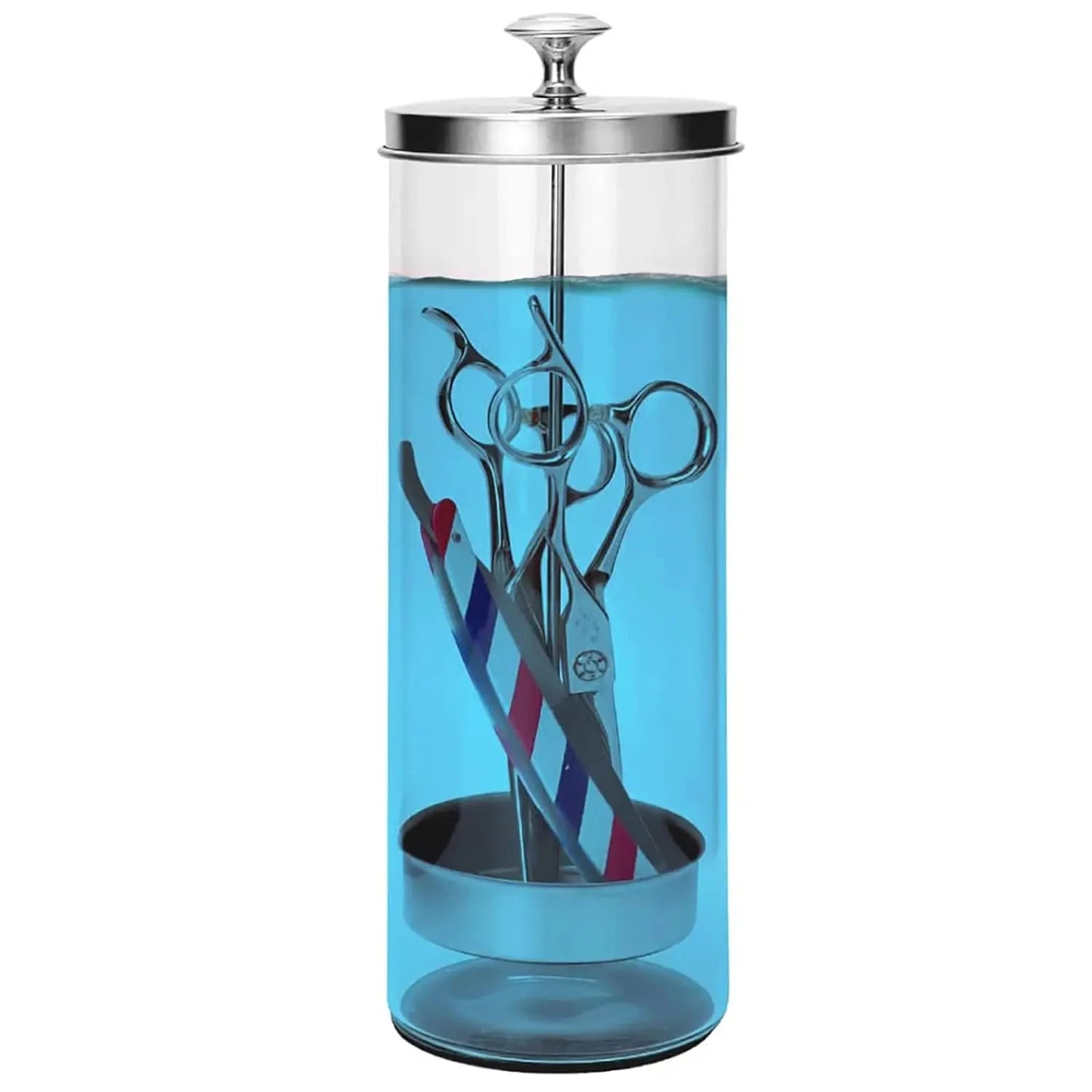 Beauty Hair Stainless Steel Glass Disinfection Jar Filter Clean Sterilization