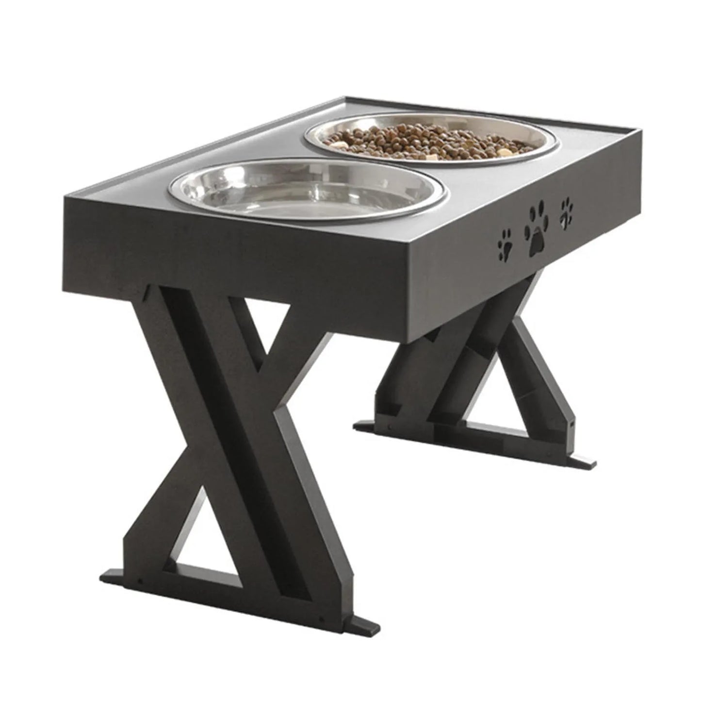 Stainless Steel Elevated Dog Bowl Non-Slip and No Spill Design Bowl