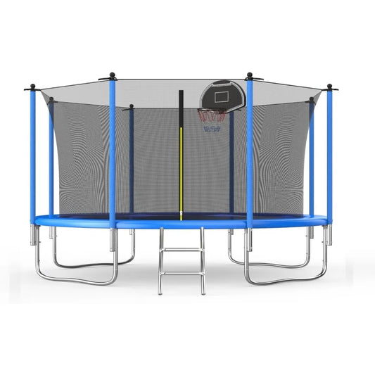 Trampoline with Basketball Hoop ,with Slide