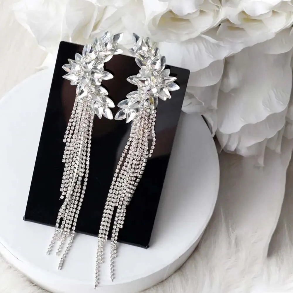 Tassel Geometric Ear Clip Earrings Ear Cuff
