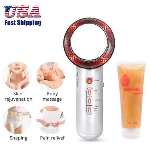 3 in 1 Cavitation Ultrasonic Machine Weight Loss 
Microcurrent EMS Body Slimming Massager Fat Burner Cream Gel