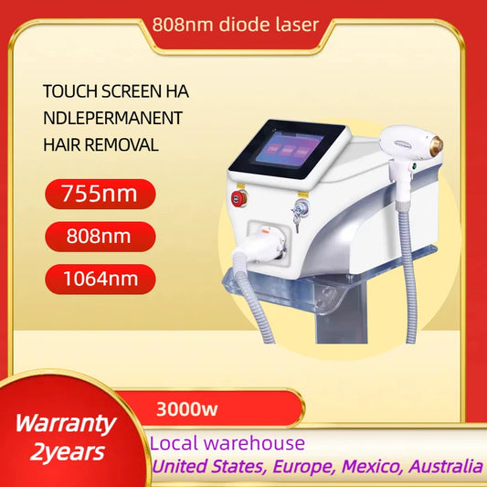 Diode Laser Multi Wavelengths Hair Removal Machine 
Painless Laser Epilator Face Body Hair Removal