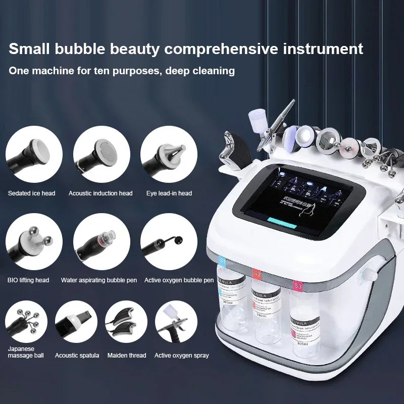 New Arrival! 10 In 1 H2o2 Aqua Peeling Lift Skin Bubble Moisturizer
 Oxygen Hydrofacial Machine, Skin Care Cleansing Facials