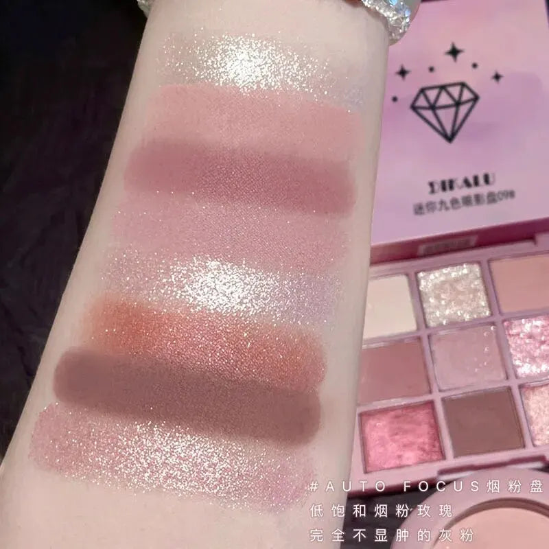 New Eyeshadow Palette Low Saturation Smoke Powder Rose Plate