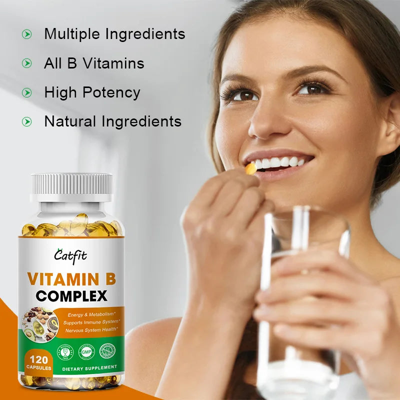 Vitamin B Complex Supplement,
 Supports Energy, Immune Health, Antioxidant Supplement