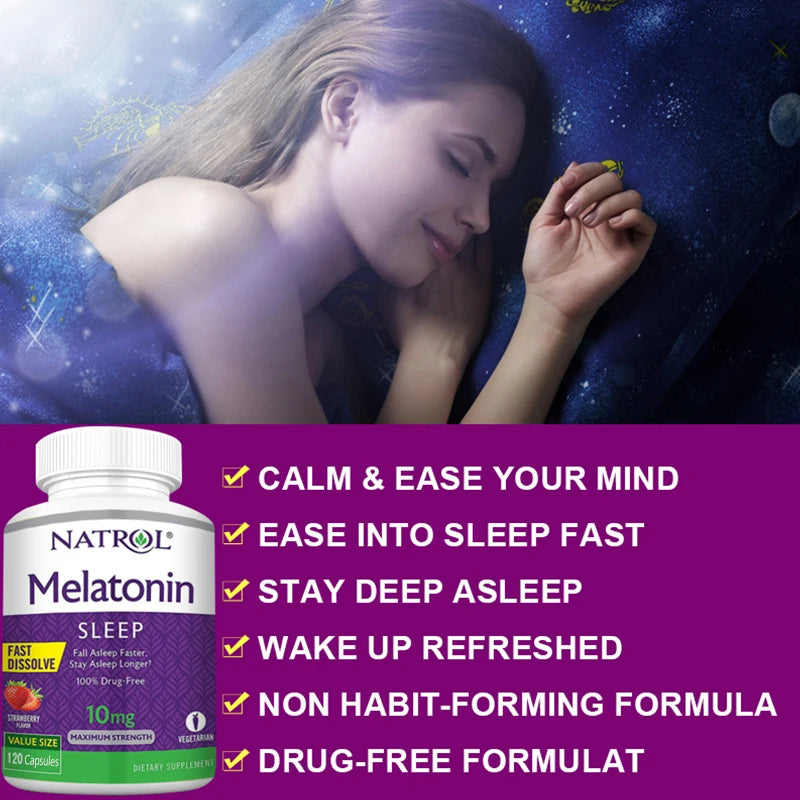 10mg Melatonin Sleep Supplement Solve Sleep Problems