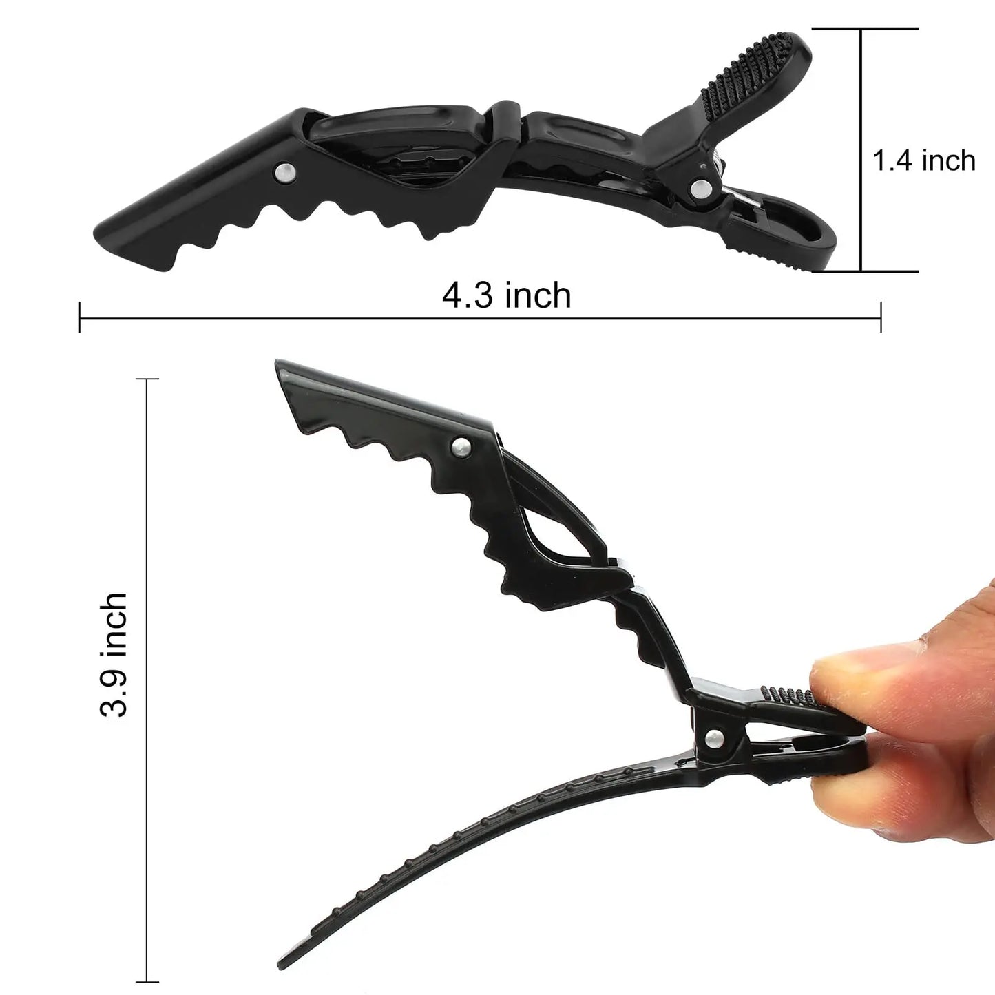 6pcs/Lot Plastic Alligator Hair Clips Hairdressing Clamps