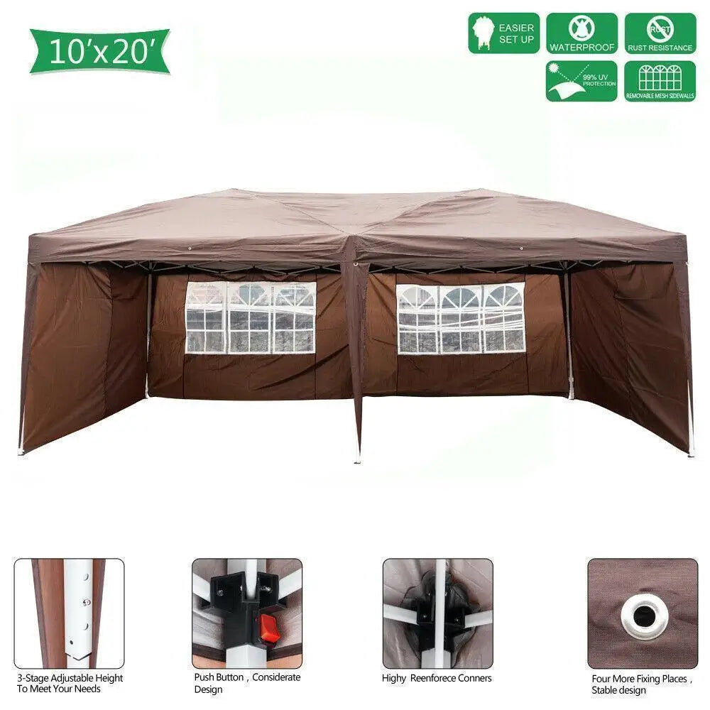 10 x20 EZ Pop UP Wedding Party Tent Waterproof Gazebo Canopy Heavy Duty Outdoor