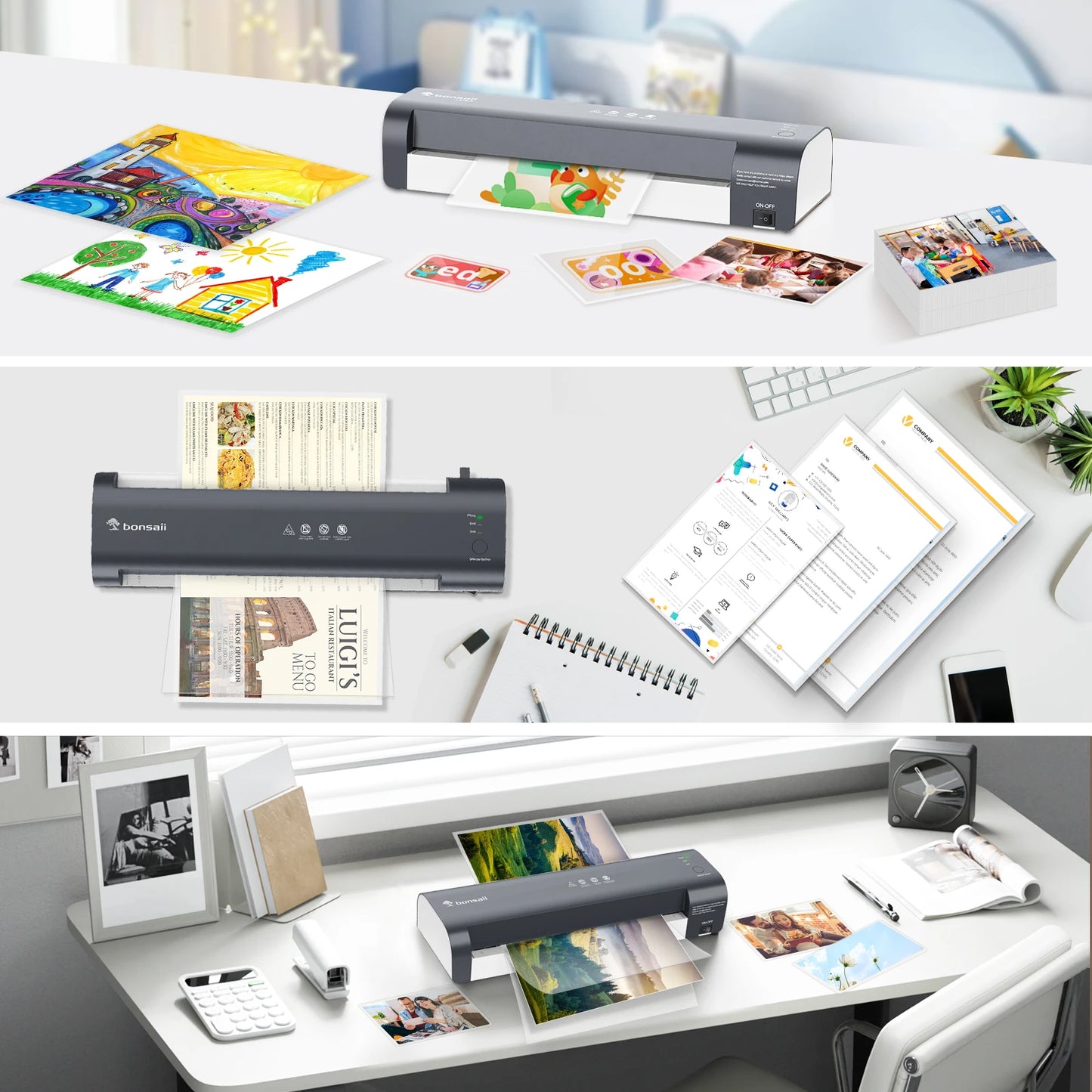 13" Laminator for A3, Smart Temp, Long-Lasting Preservation, 
Ideal for Home/Office/Classroom
