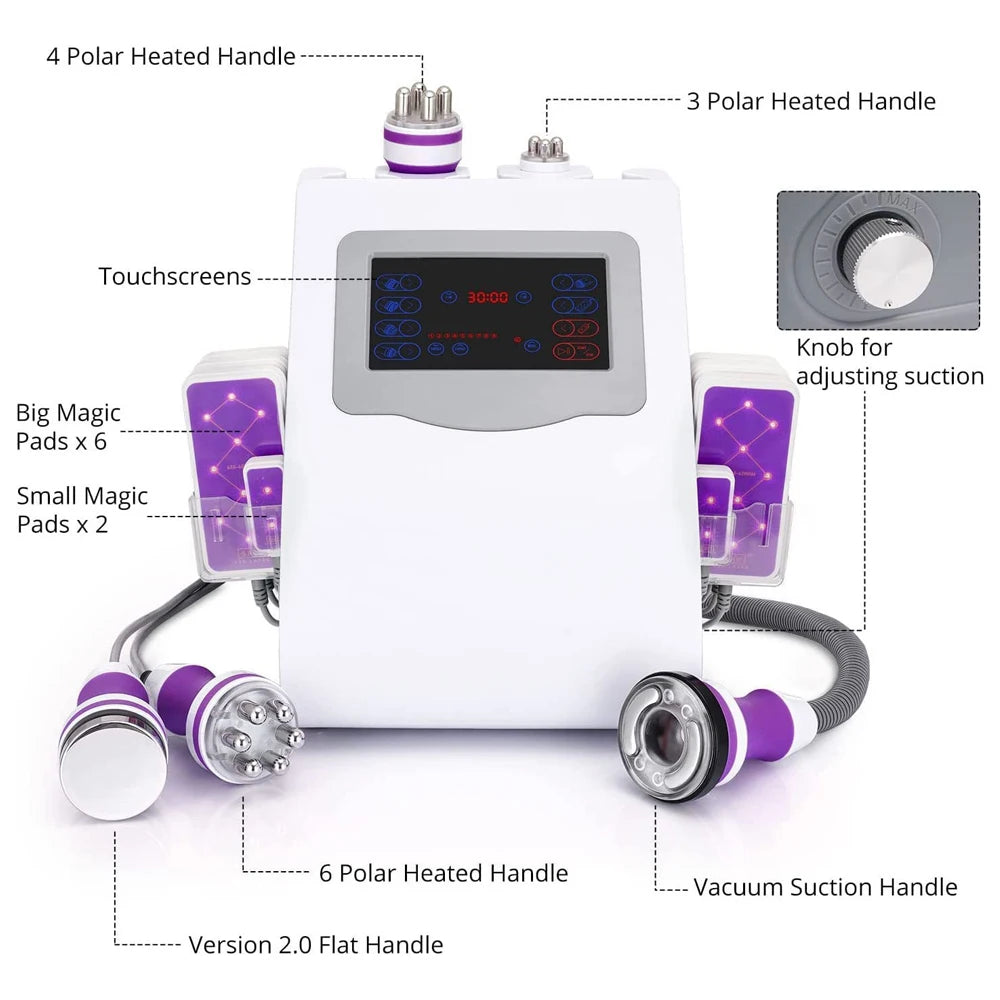 5/6/9 In 1 Cavitation Machine Fat Burning Body Slimming Lipo Cavitation
Skin Tightening Facial Care Tool for Salon Home Use