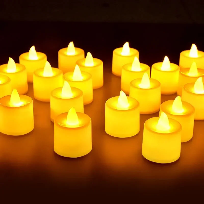12/24/48Pcs Flameless LED Candles Lights Battery Powered